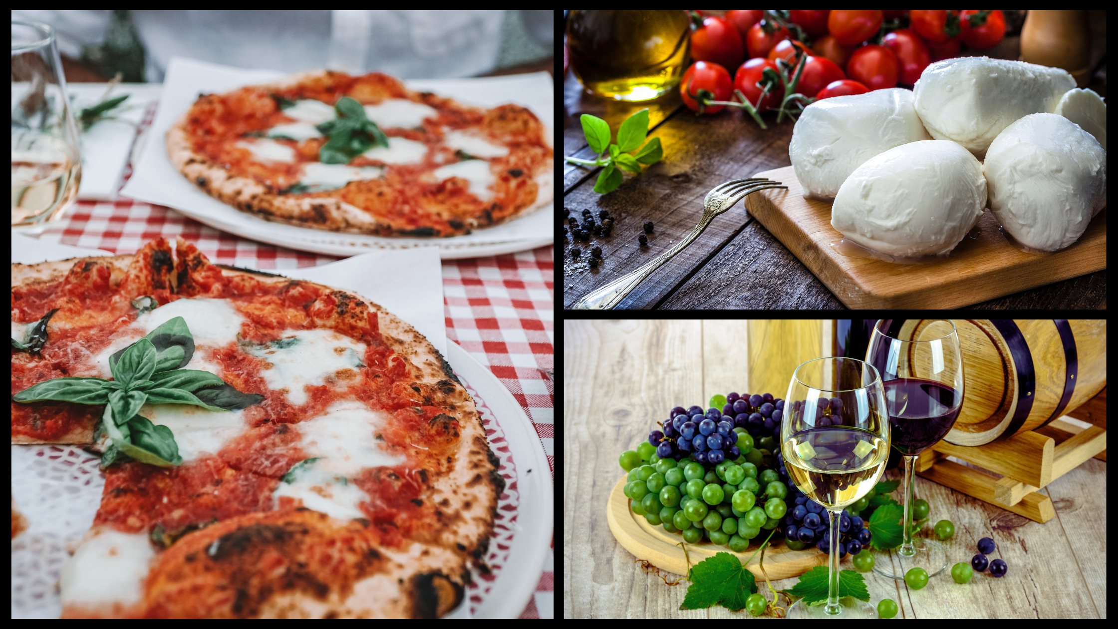 Pizza margherita autentica, mozzarella di bufala fresca e olio d'oliva extravergine: i sapori irresistibili della Campania